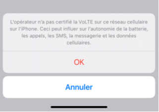 Screenchot étape 2 - Activer 4G, VoLTE 