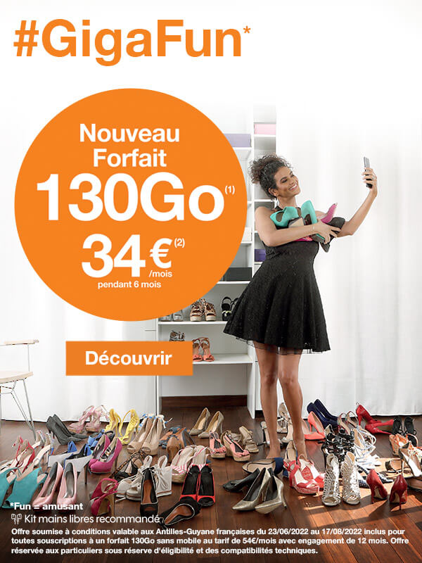 Nouveau forfait 130Go à 34€