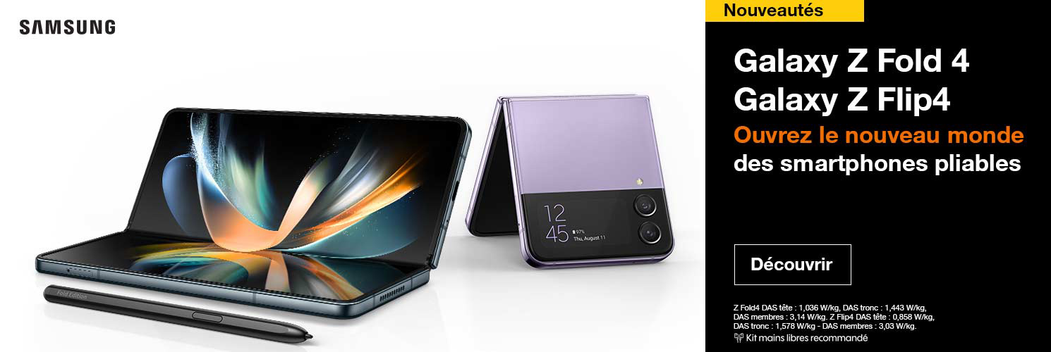 Nouveauté, découvrez les ouveaux Samsung Galaxy Zfold 4 et Zflip 4