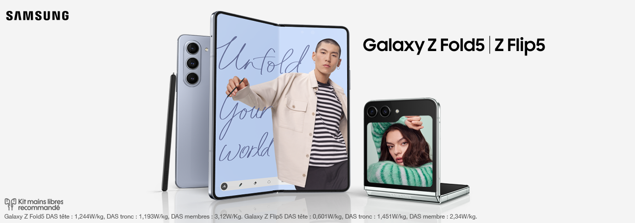 Samsung Galaxy Z Fold5 et Z Flip5