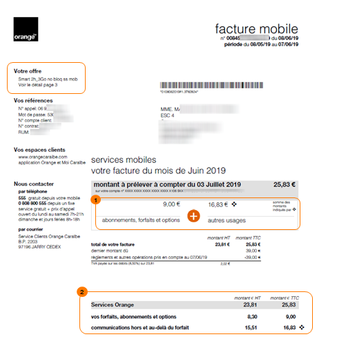 facture mobile facture mobile